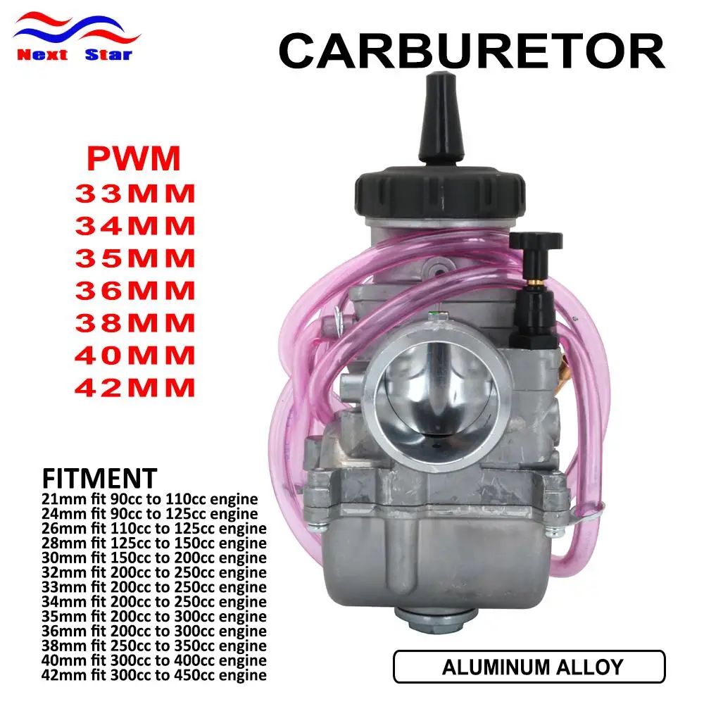 Карбюратор для PWM 33 34 35 36 38 40 42 Keihin PWK алюминиевый с Power Jet оригинальный гоночного Moto
