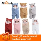 Детский спальный мешок на осень и зиму, конверт для новорожденных, зимнее Пеленальное Одеяло, милые спальные мешки, однотонное детское постельное белье