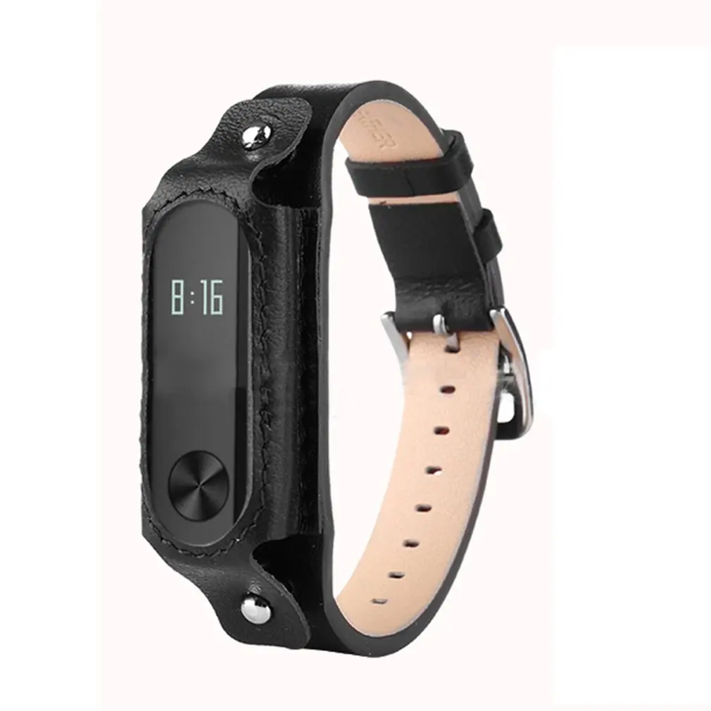 Профессиональный браслет сменный кожаный ремешок для часов Xiaomi Mi Band 3