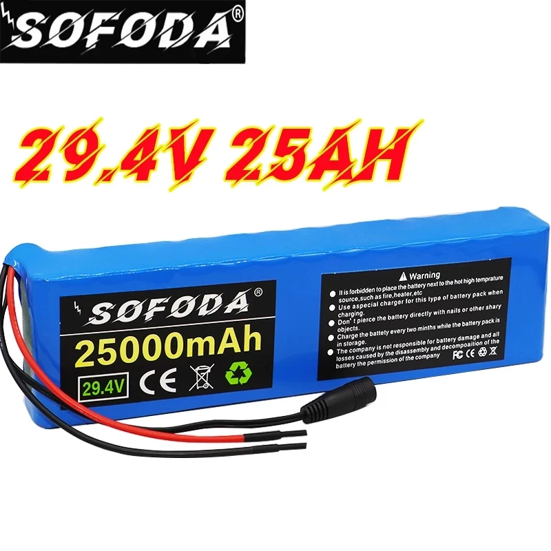 SOFODA оригинальный 7S4P 24 в 25 Ач 29 4 для литий ионного аккумулятора Встроенный BMS