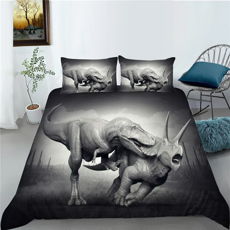 Набор роскошных пододеяльников 3D постельное белье с изображением динозавров