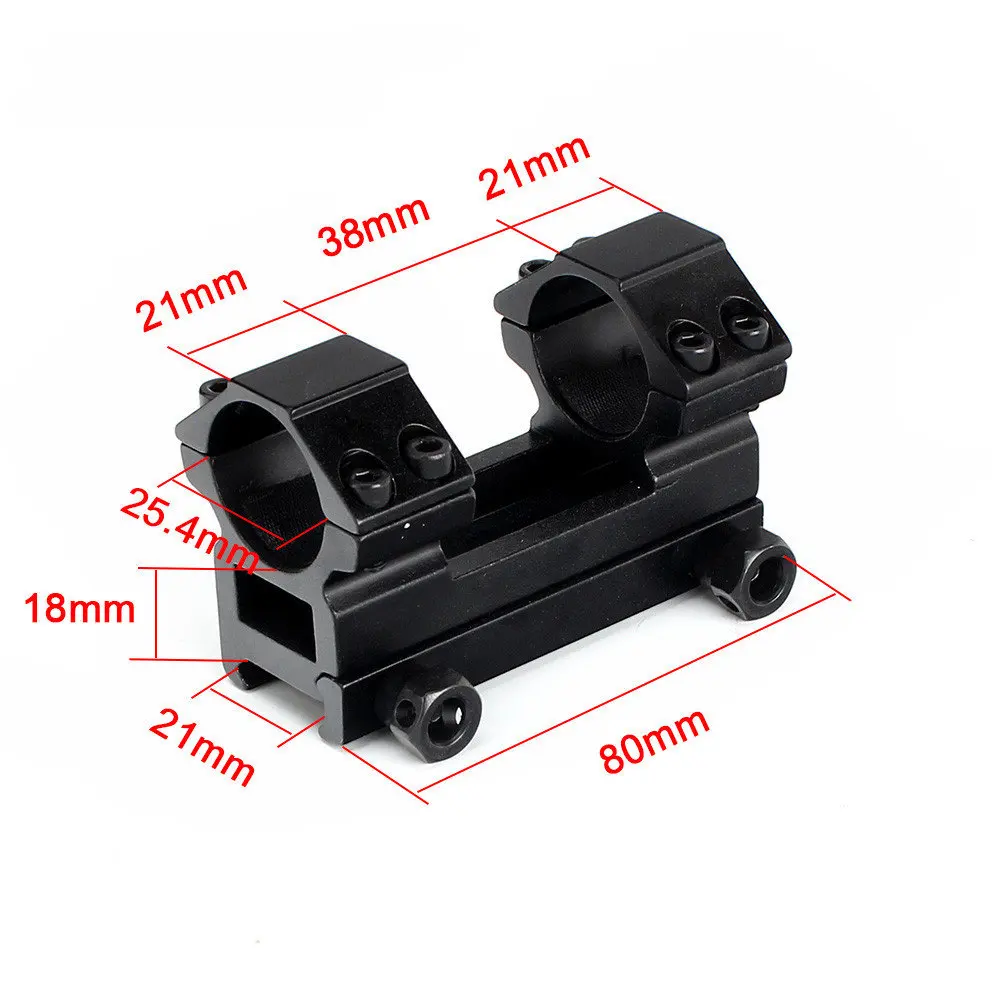 

25.4mm 1 inch Medium Profile Picatinny Weaver Riflescopes Mount Rings 8cm Long Hunting Tactical Scope Mounts Accessories