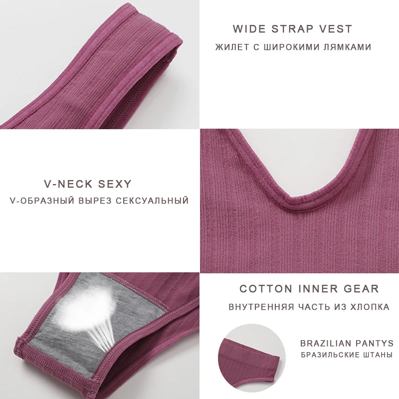 

FINETOO Seamless Women Seamless Bra Lingerie Set Sexy Cropped Top Push Up Short Top+Thong Fitness Brassiere Suits Underwear Sets