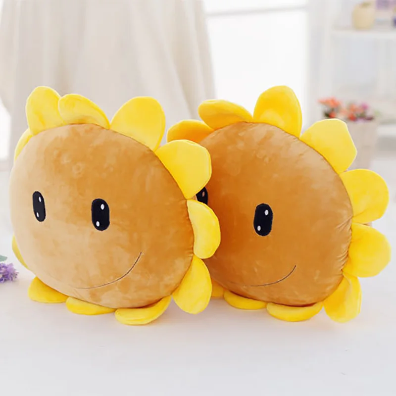 Kawaii плюшевая Милая мультяшная Подушка Подсолнух мягкая наполненная растение