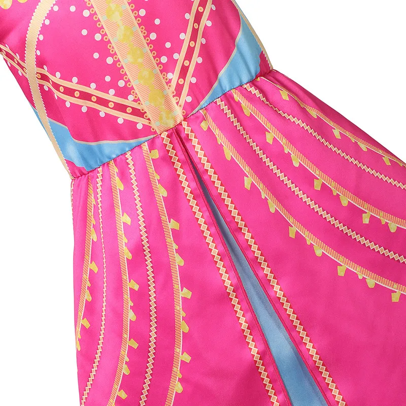 Jasmine Red New Dress Aladdin Princess Fancy Costumes Baby Girl Gorgeous Print Arab Performance Clothing Children Party Outfits | Детская