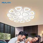 Светодиодная люстра IRALAN, треугольный потолочный светильник, дистанционное управление через приложение, интеллектуальное управление, для гостиной, спальни, кухни