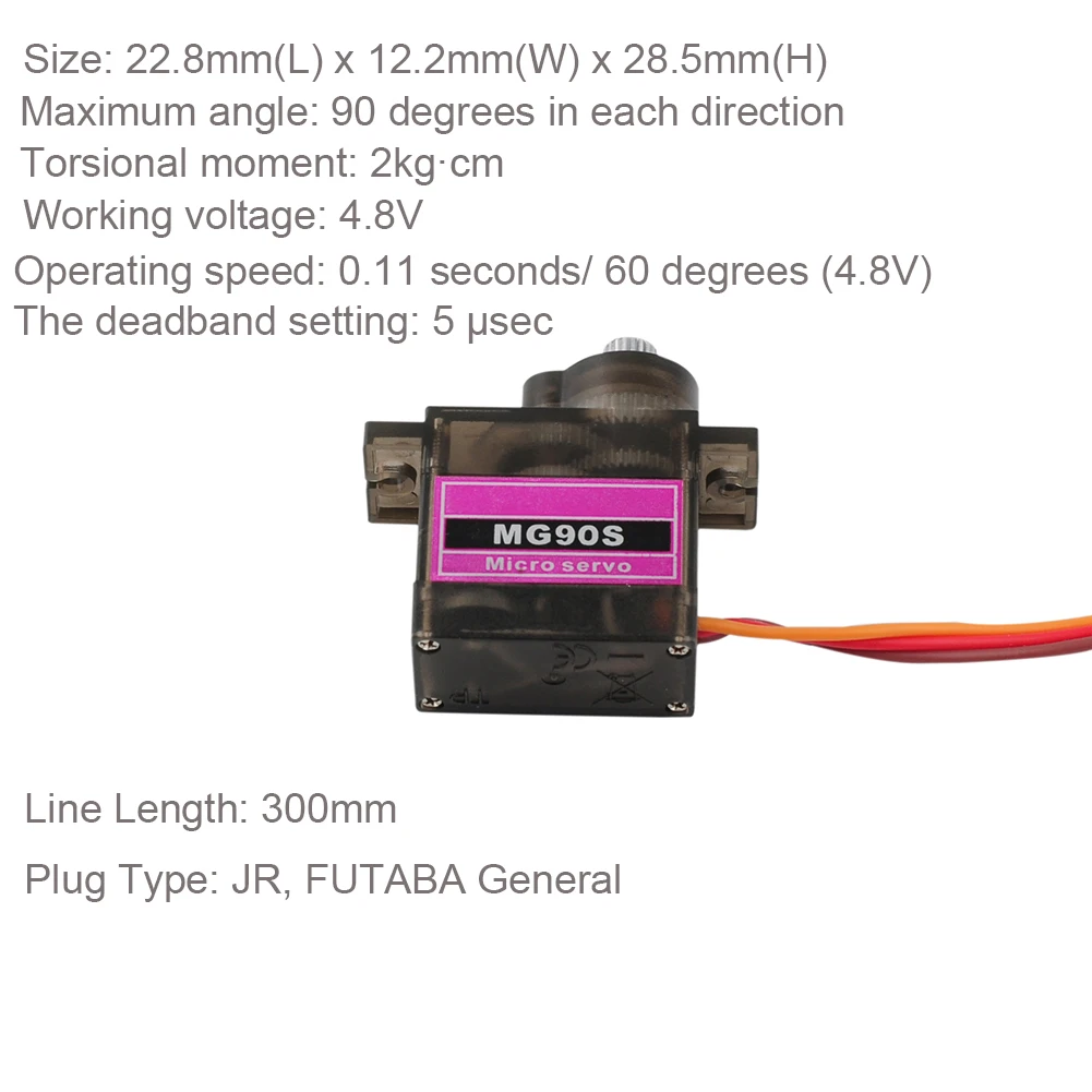 4 шт./лот MG90S сервопривод микро мини с сервоприводом для радиоуправляемого