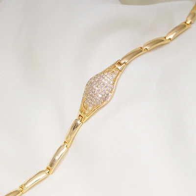 Chain length 18.5cm 24 различных стиля, браслет, звенья цепи, браслеты для женщин и мужчин, кристалл, циркон, позолота, Теннисный Браслет, модное ювелирное изделие - Окраска металла: Chain length 18.5cm