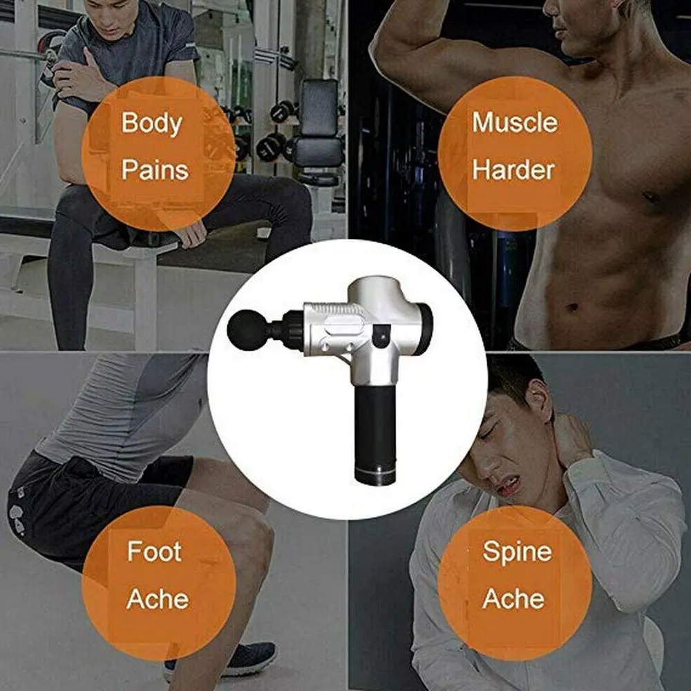 Electric Massage Gun Muscle Relaxate 24V Slimming Shaping Pain 30 Speed Type Relief Therapy Body Massager Deep Tissue Relaxation | Дом и сад