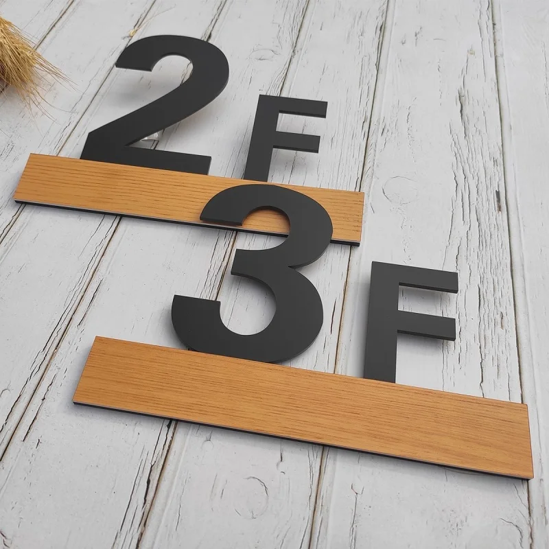 Акриловая напольная табличка с номером дома самоклеящаяся наклейка на дверь