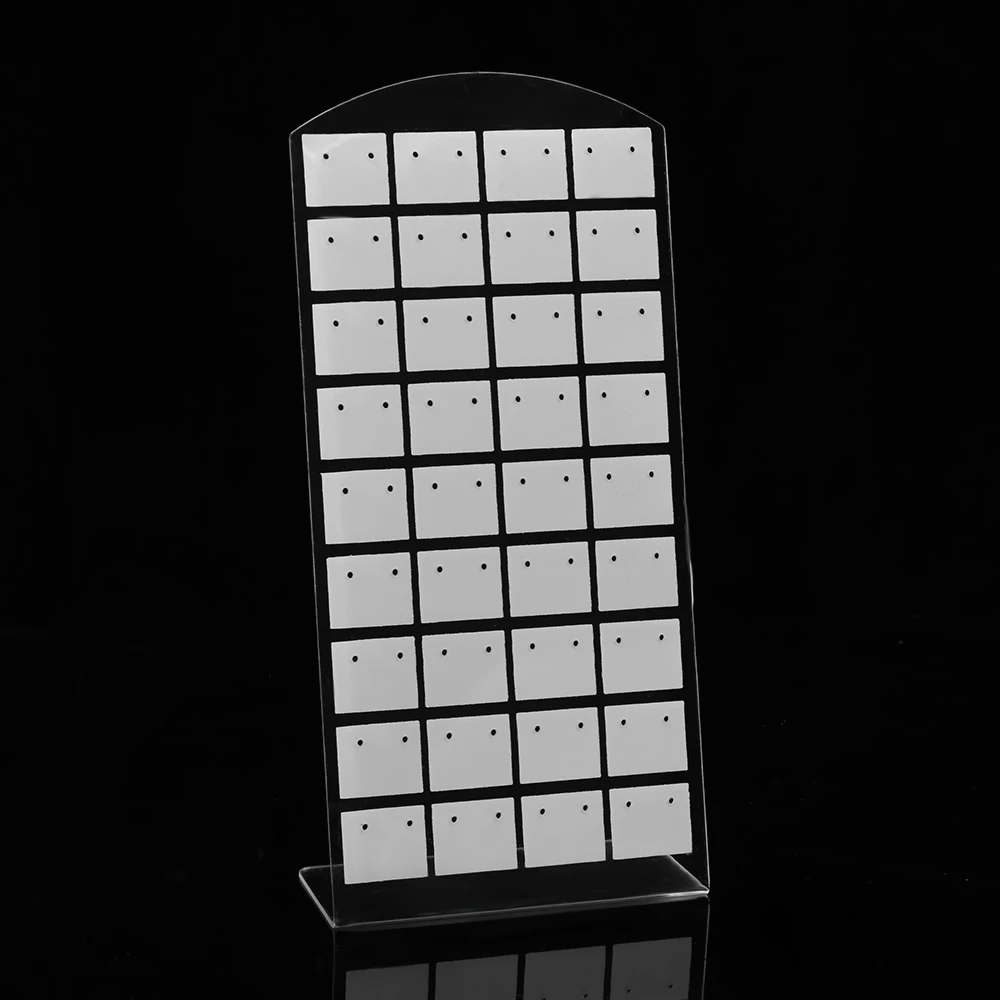 Модные серьги-гвоздики 3 размера демонстрация ювелирных изделий пластиковая