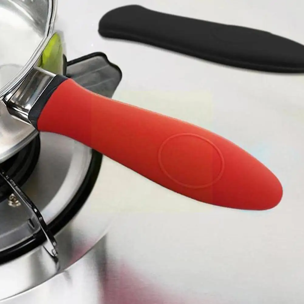 

1pc Professional Non-slip Silicone Pot Cover Insulated Prevent Burns Cover Handle Pan Pot Safe Insulation Cover E2e1