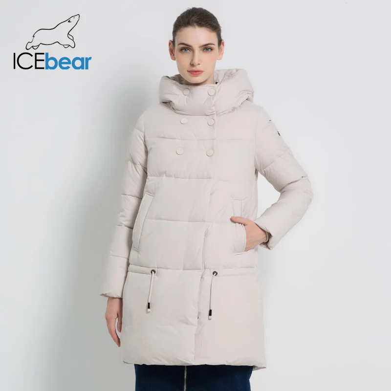 Женская куртка с длинным рукавом ICEbear теплая высокого качества модель 17G6192 на