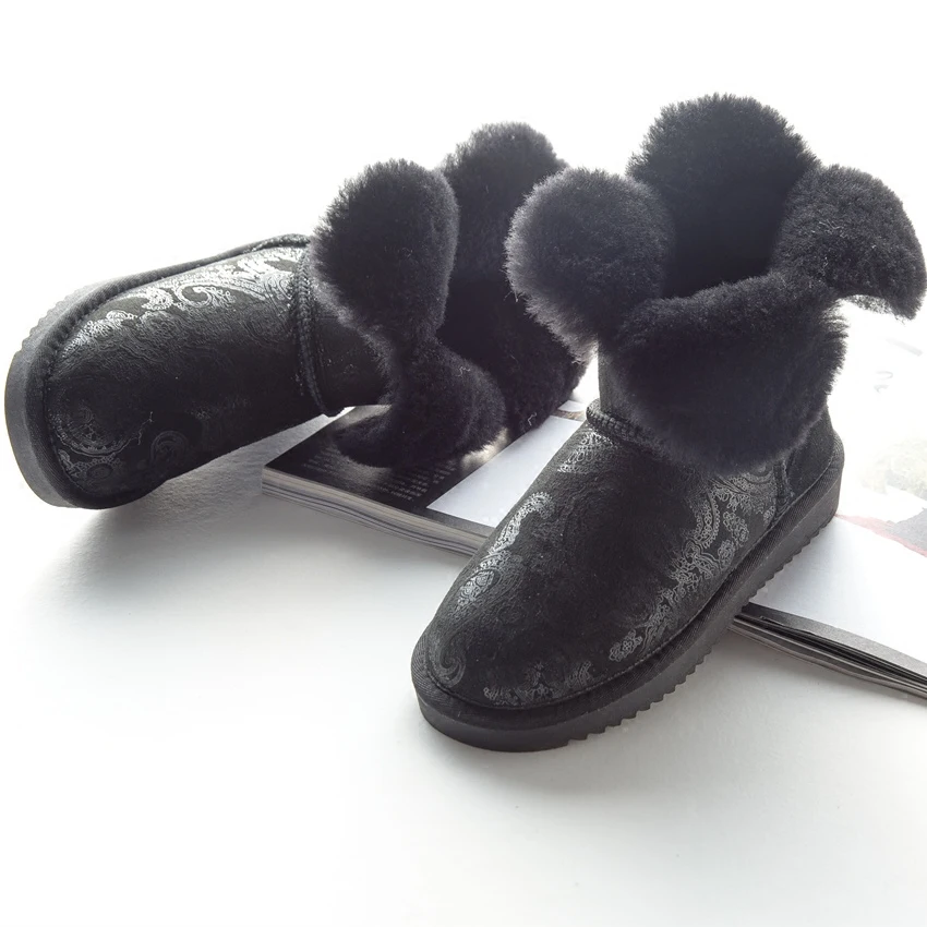 Оптовая/розничная продажа новый бренд овчина женская зимняя Классическая обувь