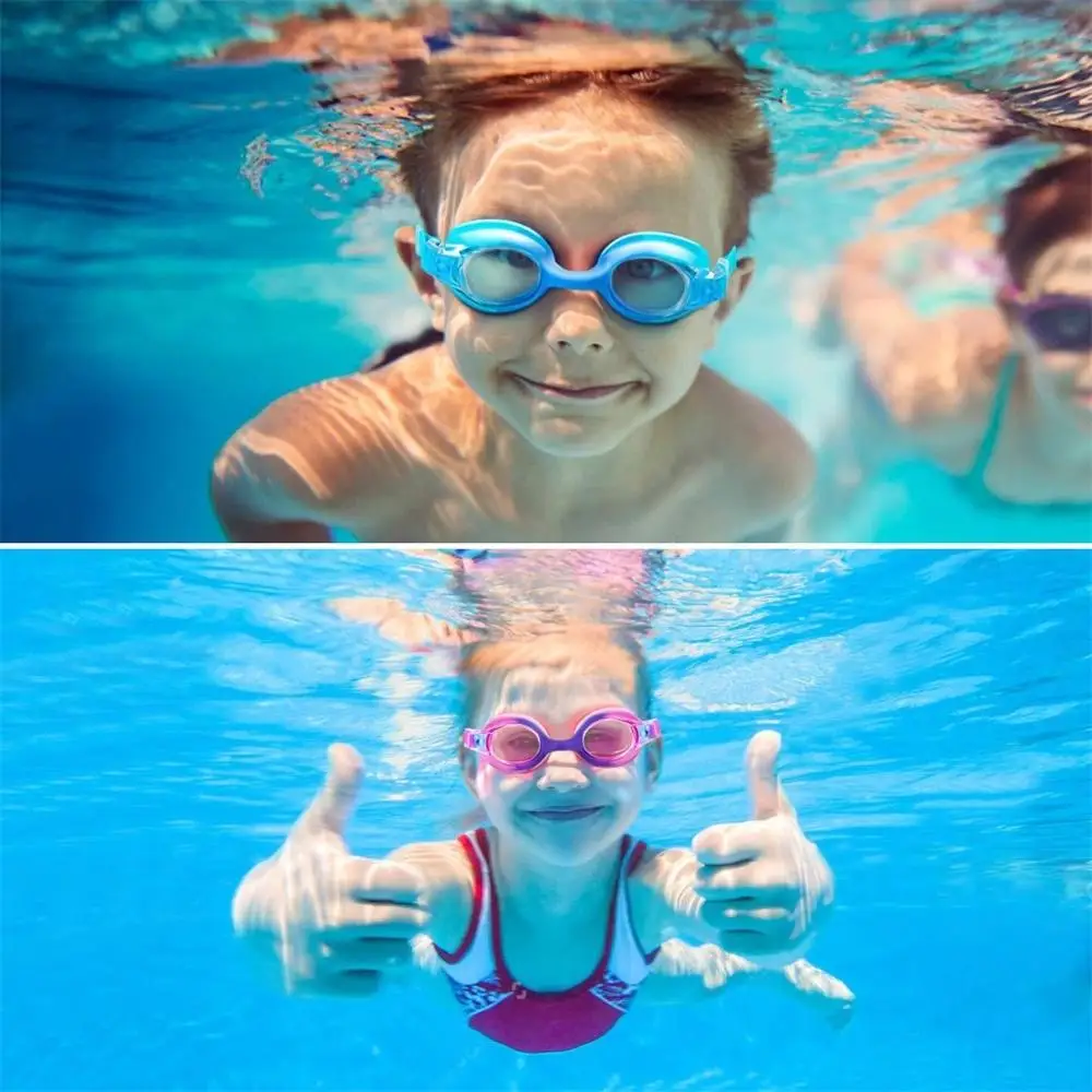 Детские очки для плавания водонепроницаемые большие оправа с покрытием анти