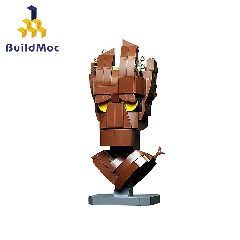 BuildMoc цветочный горшок Детские рифленые фигурки дерево человек модель фильм