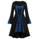 Женское длинное платье, средневековое приталенное платье в стиле ретро, для косплея, элегантный костюм #01, 2021