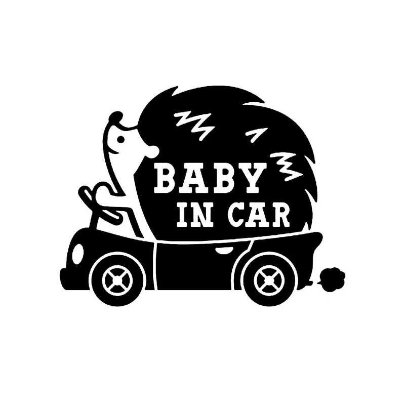 

17.8CM*13.6CM BABY IN CAR Decal Vinyl Car Lovable Hedgehog Sticker C10-00749