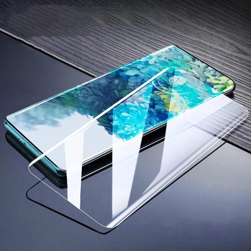 Для Samsung Galaxy S8 S9 S10 S20 Plus УФ защита для жидкого экрана 3D полное покрытие закаленное