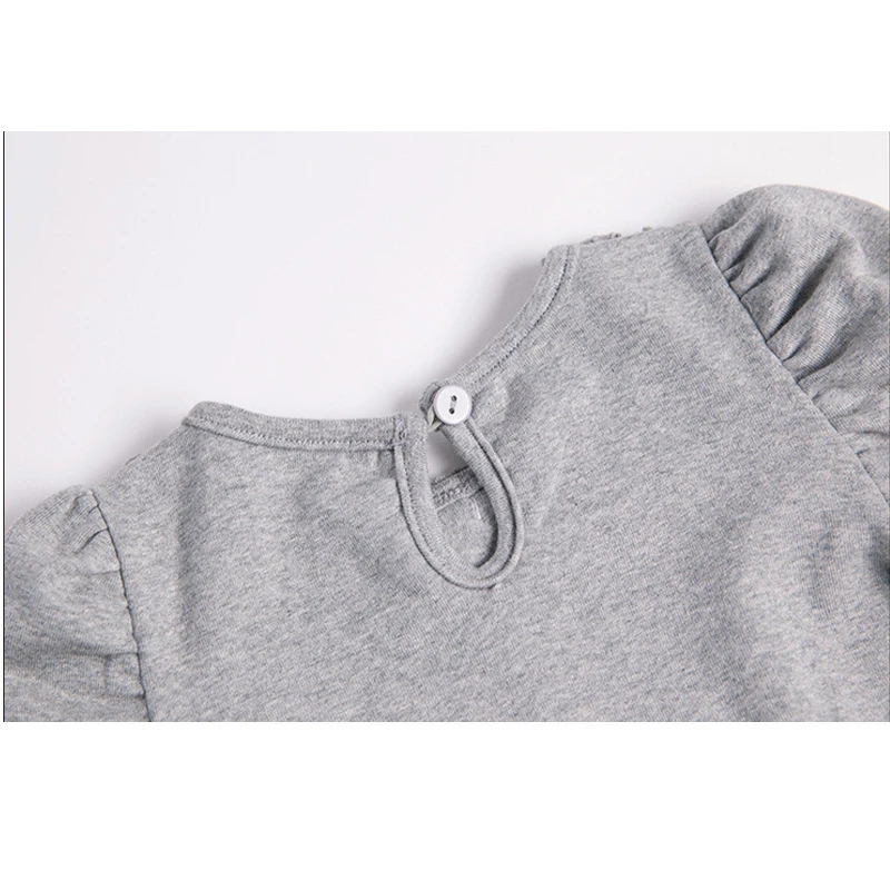 Симпатичные футболки для девочек хлопковые детские одежда с длинными рукавами