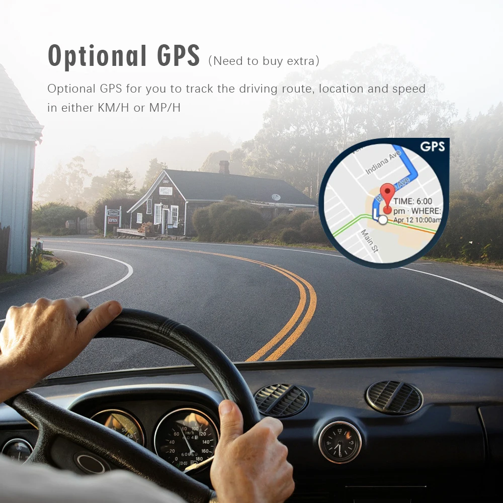 Автомобильный видеорегистратор видеокамера с двойным объективом Full HD 1080P 170