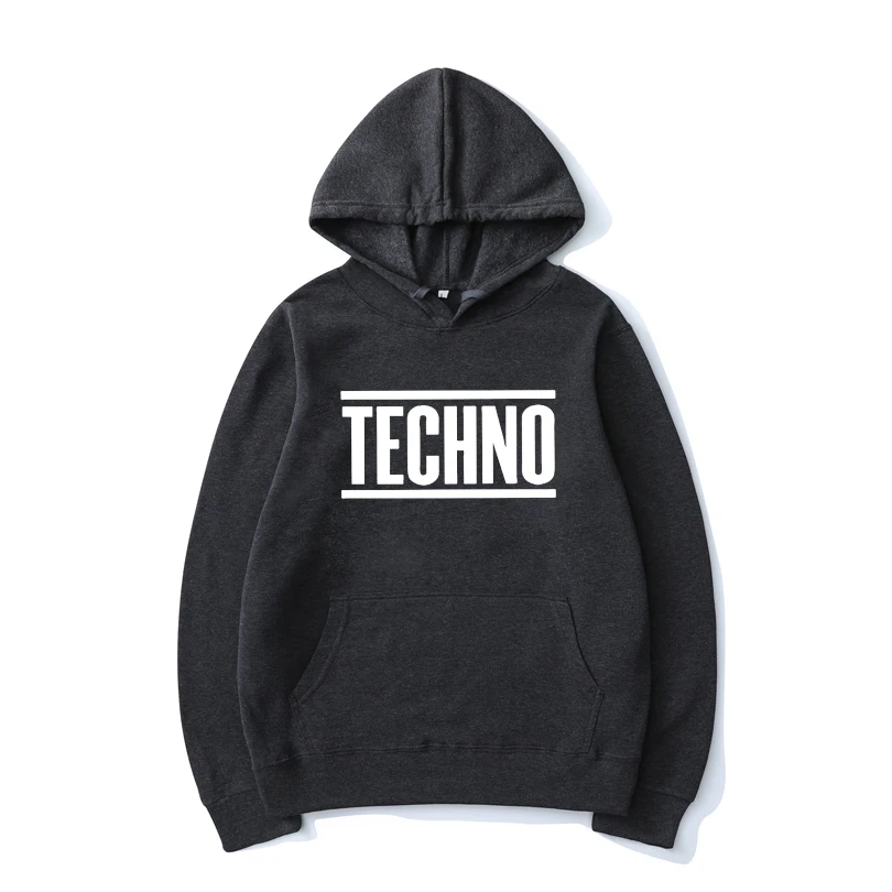 

Techno Hoodies Fashion Solid Color Print Streetwear Men Women Sport Casual Hooded Sweatshirt Hoodie Hip Hop Pullover Tops Unisex