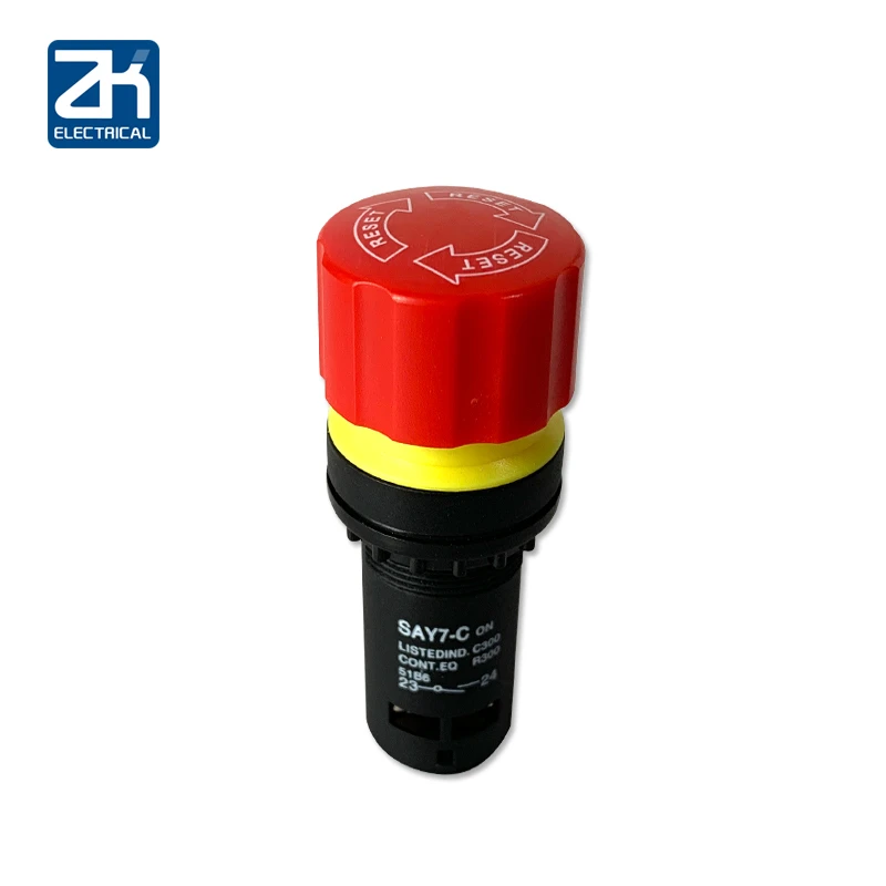 10pcs SAY7-C ABB-11ZS emergency stop button switch with self-locking 22mm rotation reset