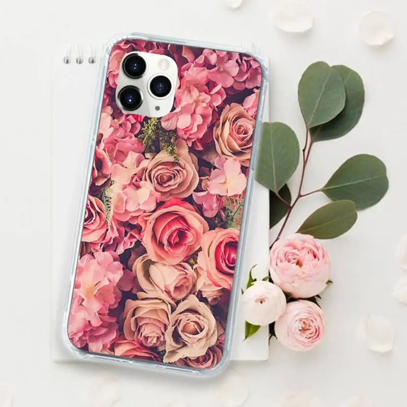 

Elegant Pink Purple Peony Flower On the Vase Phone Case for iPhone 11 12 pro XS MAX 8 7 6 6S Plus X 5S SE 2020 XR funda coque