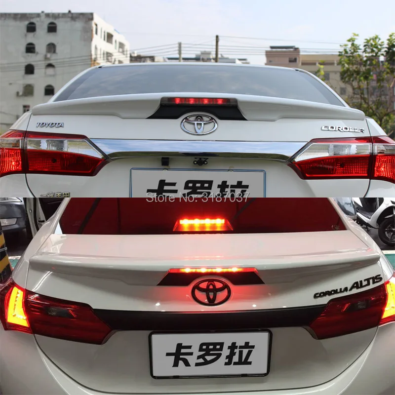 for Toyota Corolla Rear Wing 2014-2017 ABS Plastic Unpainted Color Roof Spoiler Trunk Lip Boot Cover Car Styling | Автомобили и