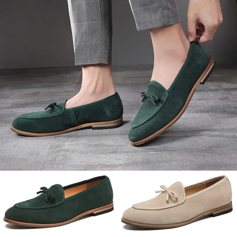 

Suede Leather Men's Lazy Shoes Fashion Men's Shoes Casual Shoes Men's Party Wedding Shoes Men's Luxury Loafers 37-48