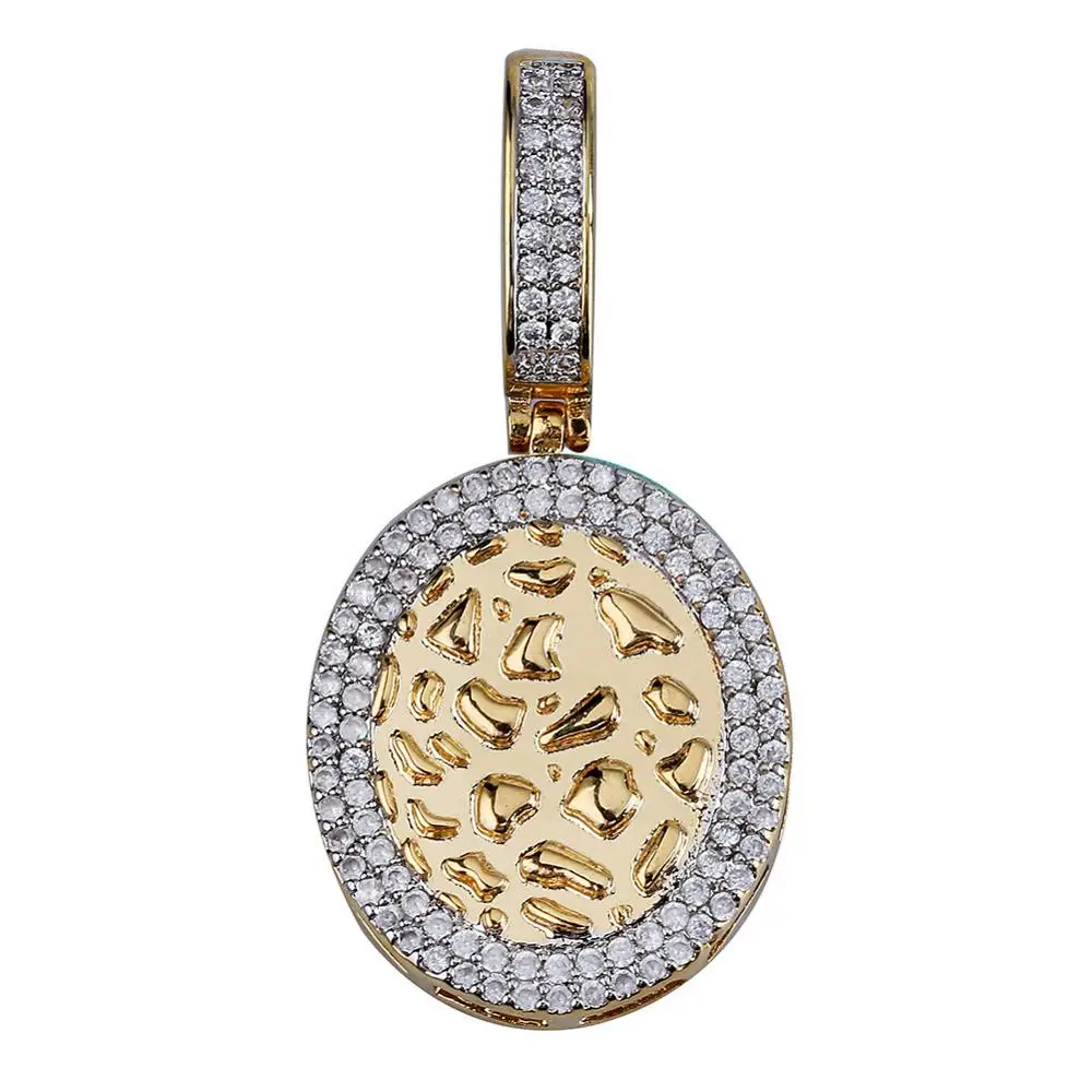 Цепочка мужская круглая с фианитами украшение в стиле хип хоп рэпера