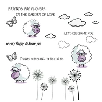 cute sheep cloud transparent clear stamps for diy scrapbookingcard making stamps fun decoration supplies