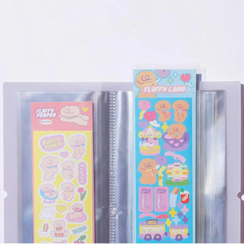 

30 Pages/book Strap Storage Book Book Collection Portable Long Photo Collection Bill Sticker Transparent Storage G1Y8