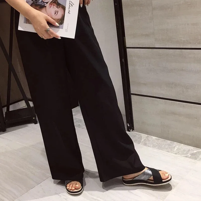 

BEYARNEWoven Slippers Women Slip on Slides Fashion Brand Square Toe Leather Flat Sandals Female Outdoor Casual Slippers FlipFlop