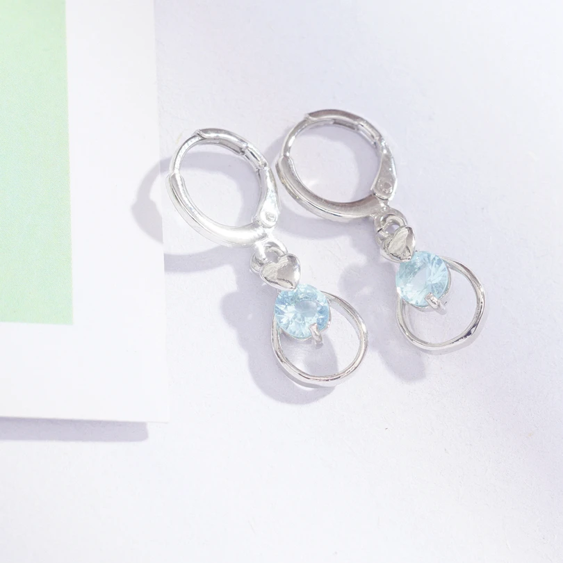 Новые маленькие висячие серьги с кубическим цирконием для женщин Кристальные