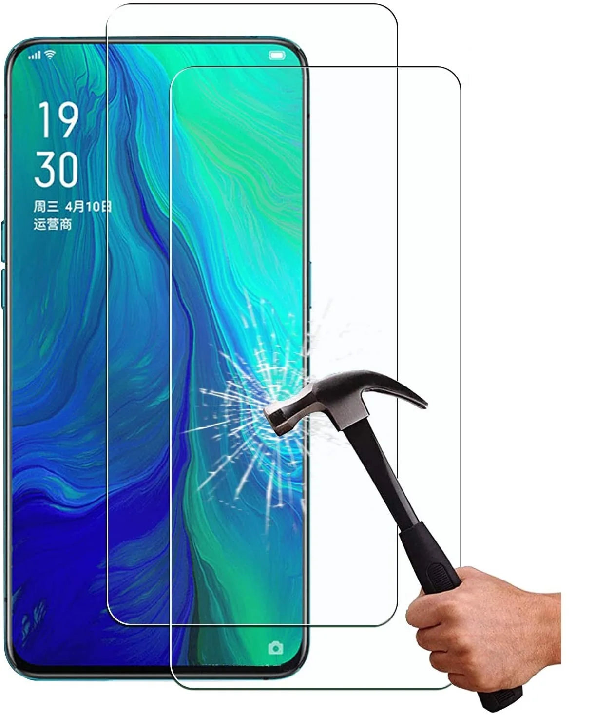 Закаленное стекло для OPPO 5G/Reno 10x Zoom Glass 9H 2.5D Взрывозащищенная прозрачная защитная