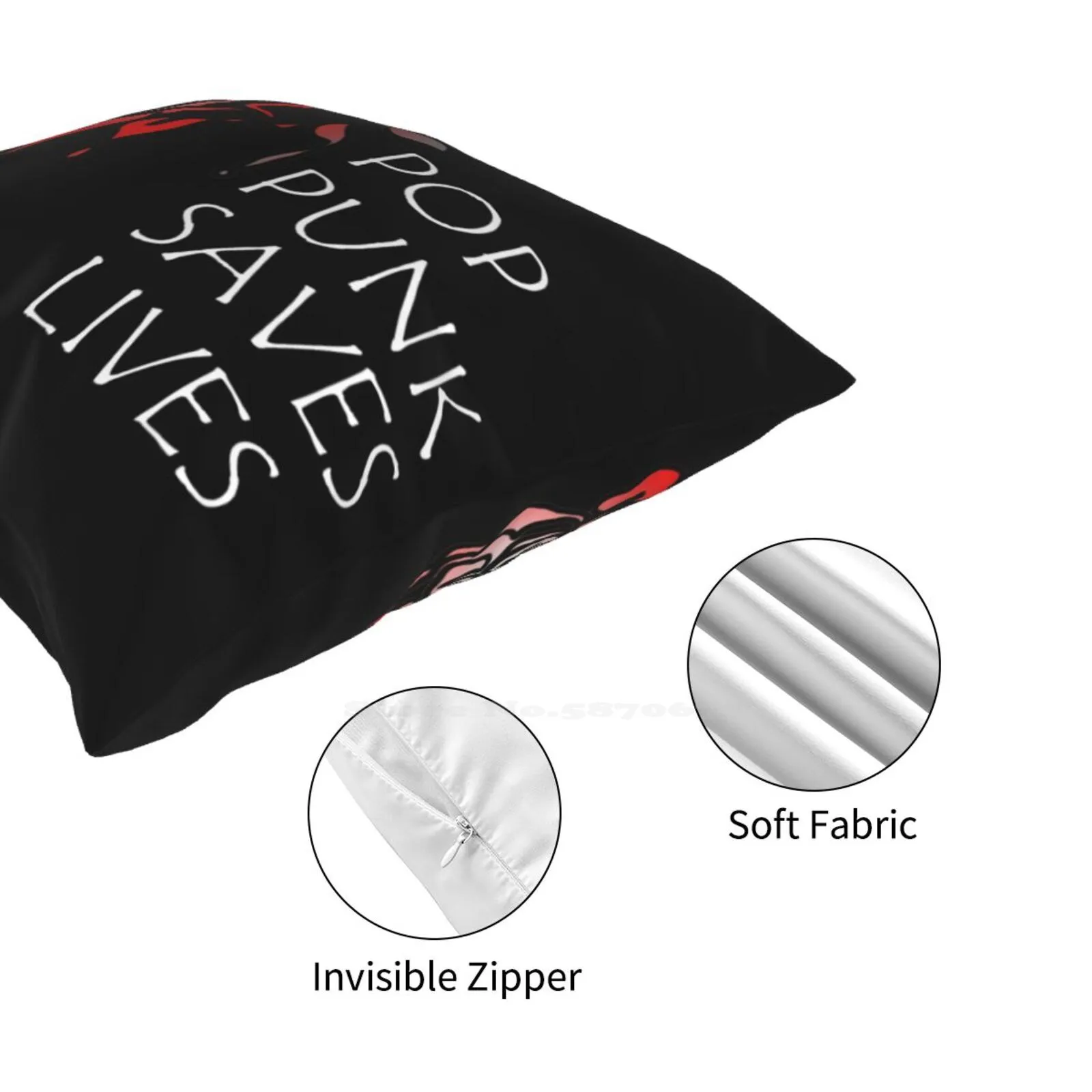 Поп панк спасает жизни кровь Роза наволочка для подушки Ok розово-красный эмо гот