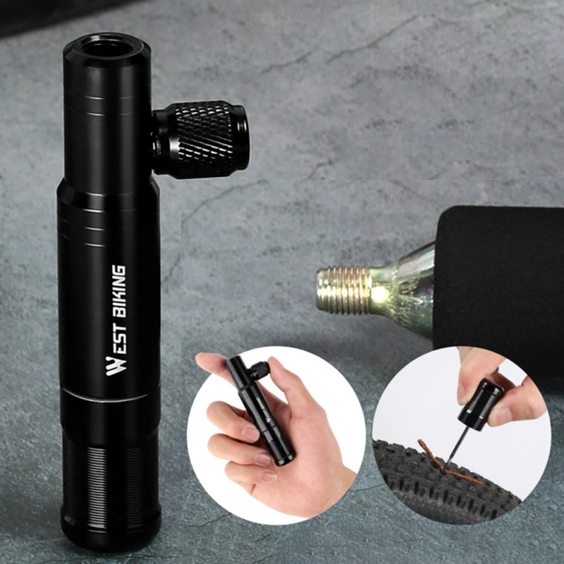 

New 2020 Mini Bicycle Pump Portable CO2 Inflator Tire Repair Tools Multifunctional Bicycle Emergency Tools Bicycle Accessories