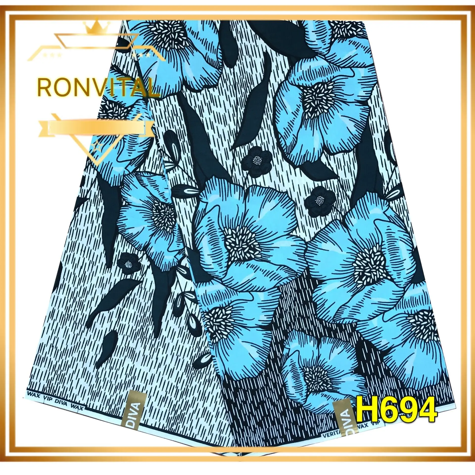 H693 VIP воск ronvital Африканский высокого качества 100% хлопок Печатный Материал DIY