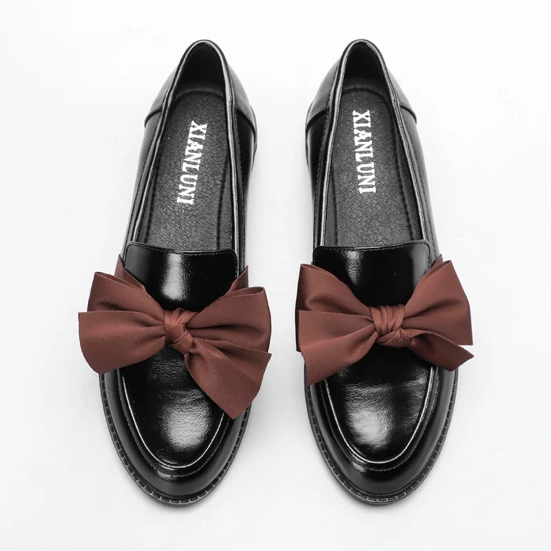 Small Leather Shoes Women's Fashion Retro All-match Korean-Style Flat British Single Shoes Women Womens Shoes Flats Casual