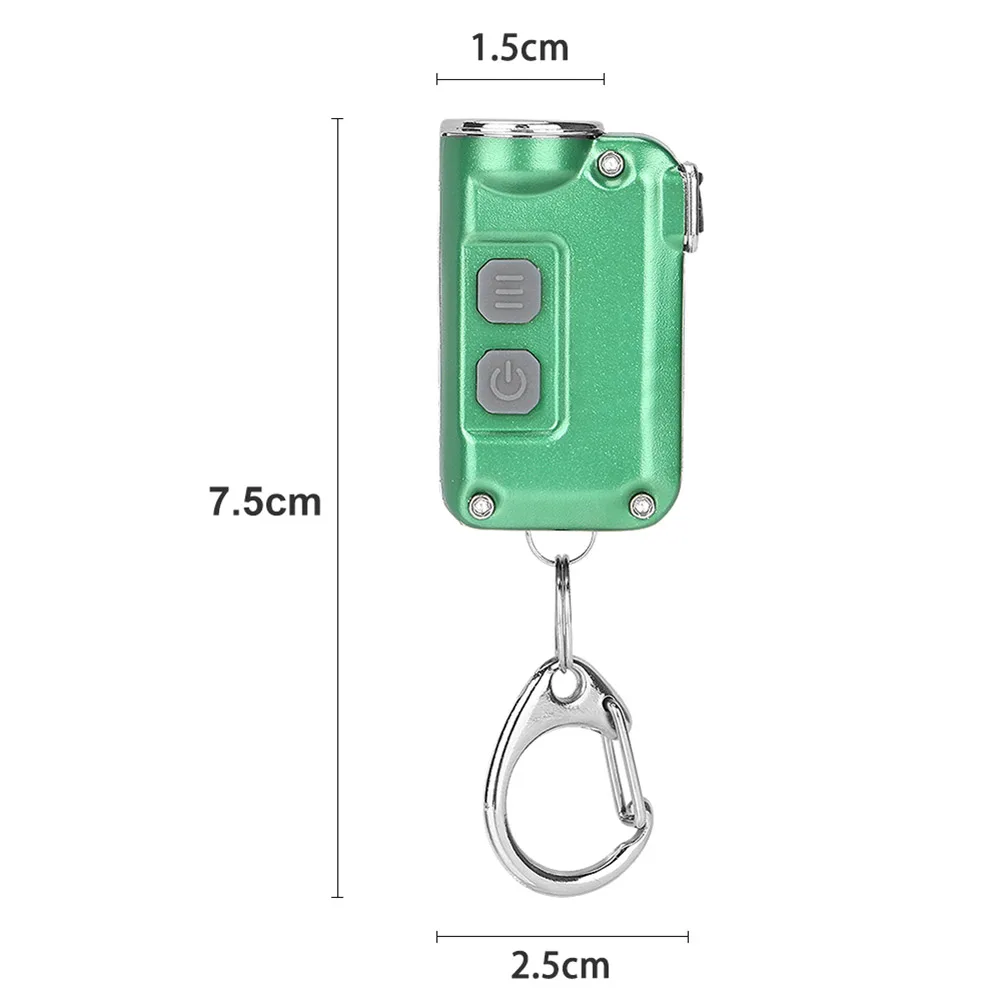 

Portable 4 Modes LED Mini Waterproof Electric Torches USB Rechargeable Keychain Flashlight for Outdoor Camping Travel
