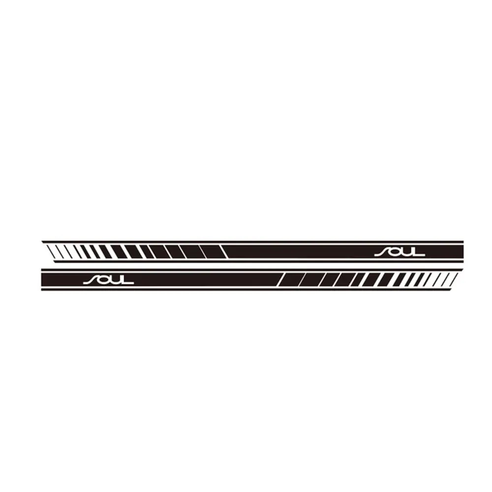 

2 PCS For Kia Soul Car Side Stripes Side Skirts Graphics Vinyl Sticker Decals Racing Sport Car Stickers Car Styling