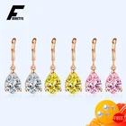 Женские серьги-подвески из серебра 925 пробы в форме капли воды