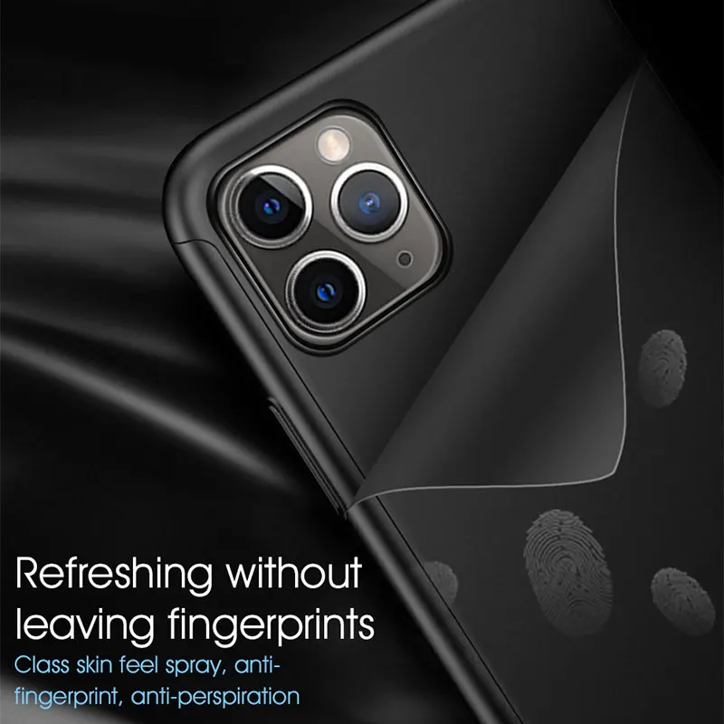 360 полный защитный чехол для телефона iPhone 8 7 Plus 6 6s Чехол 5 5S X 10 полное покрытие 11 Pro