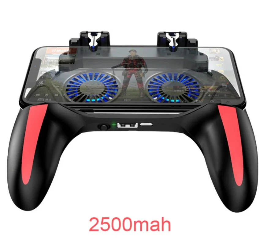 2500mAh Power Bank H10 геймпад PUBG контроллер двойной крутой вентилятор 2500/5000 мАч power Bank игровой контроллер Джойстик для Мобильные телефоны Android IOS Телефон - Color: 2500mAh Power Bank