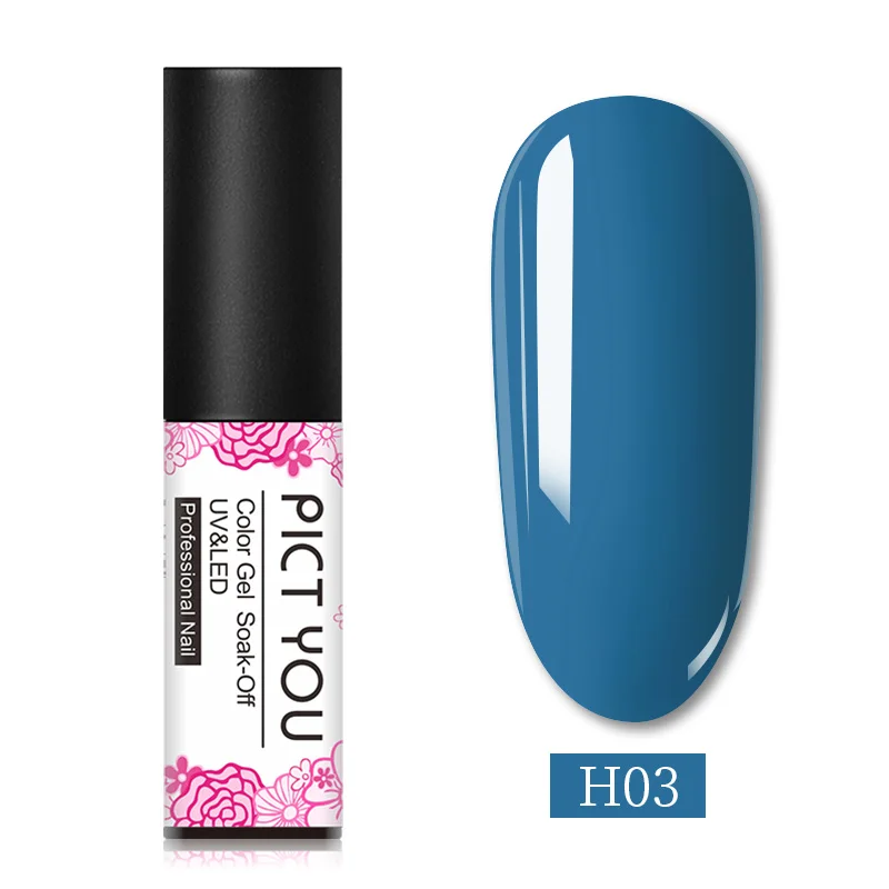 H03 PICT YOU 5 мл синяя серия УФ гель для ногтей гибридная краска Лаки es Vernis гель Гель-лак для полировки лак однократный цветной гель для ногтей - Цвет: H03