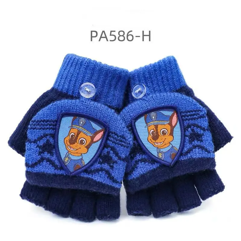 glove-08-PA586-H Настоящие зимние теплые наушники с рисунком из мультфильма «Щенячий патруль», милые плюшевые защитные наушники с мультяшными ушками, детские игрушки, подарок на день рождения, Рождество - Цвет: glove-08-PA586-H