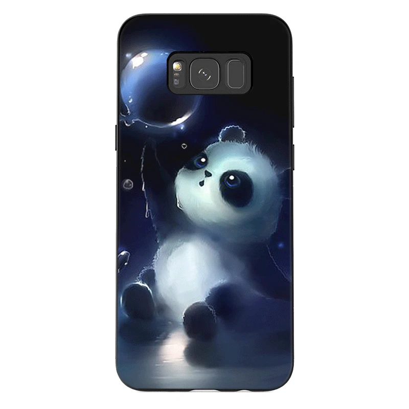 Silicome phone case for sansung J4 Core 2018 J6 Prime J7 Duo J8 M10 M20 M30 A2 Fluorescent panda Cute | Мобильные телефоны и
