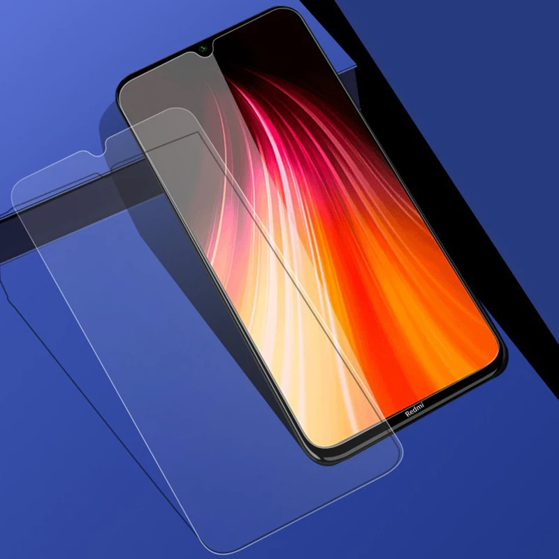 2 шт. закаленное стекло для Xiaomi Redmi Note 8 Защита экрана 2.5D 9h Pro защитная пленка |