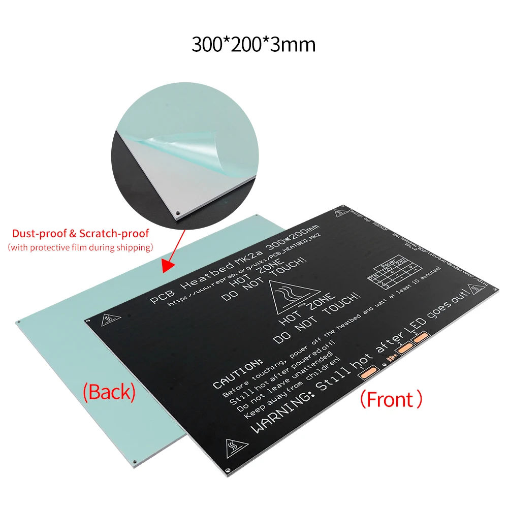 

KINGROON 12V 24V MK2A MK3 Heated Bed PCB Aluminum Heatbed HotBed 3D Printer Part Printing platform hot bed 214x214mm 220x220mm